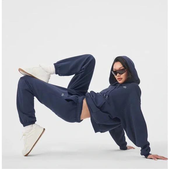 ALO Accolade Navy Sweatpants - Picture 4 of 9